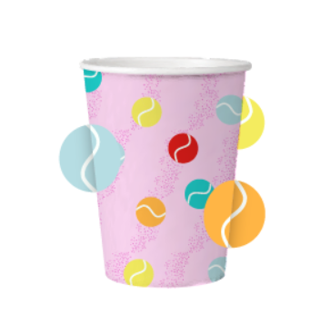 Summer Party Disposable Blue And Pink Paper Cups SP007